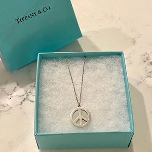 Tiffany & Co. peace sign necklace